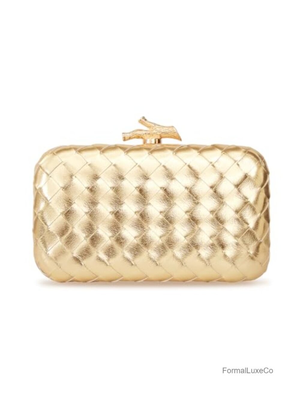 Women Evening Clutch Purse with Chain Strap, Acrylic Metal Box Bag